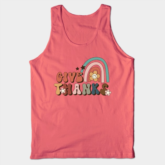 Give Thanks Rainbow Tank Top by Nova Studio Designs